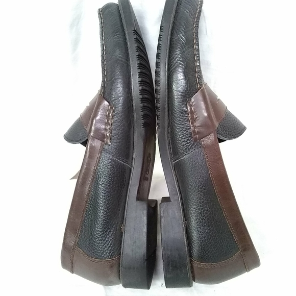 DUCK HEAD Blue Burgundy LEATHER MENS DRESS CASUAL PENNY LOAFERS SHOES Sz 12 M - Picture 6 of 7